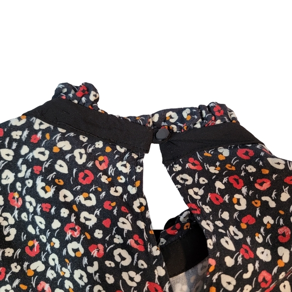 Miss Selfridge Micro Floral Pattern Flowy Blouse Fashion Top Women's Size US 4 - Picture 9 of 13